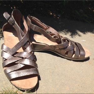 Dansko Vivian Strappy Sandal in Pewter